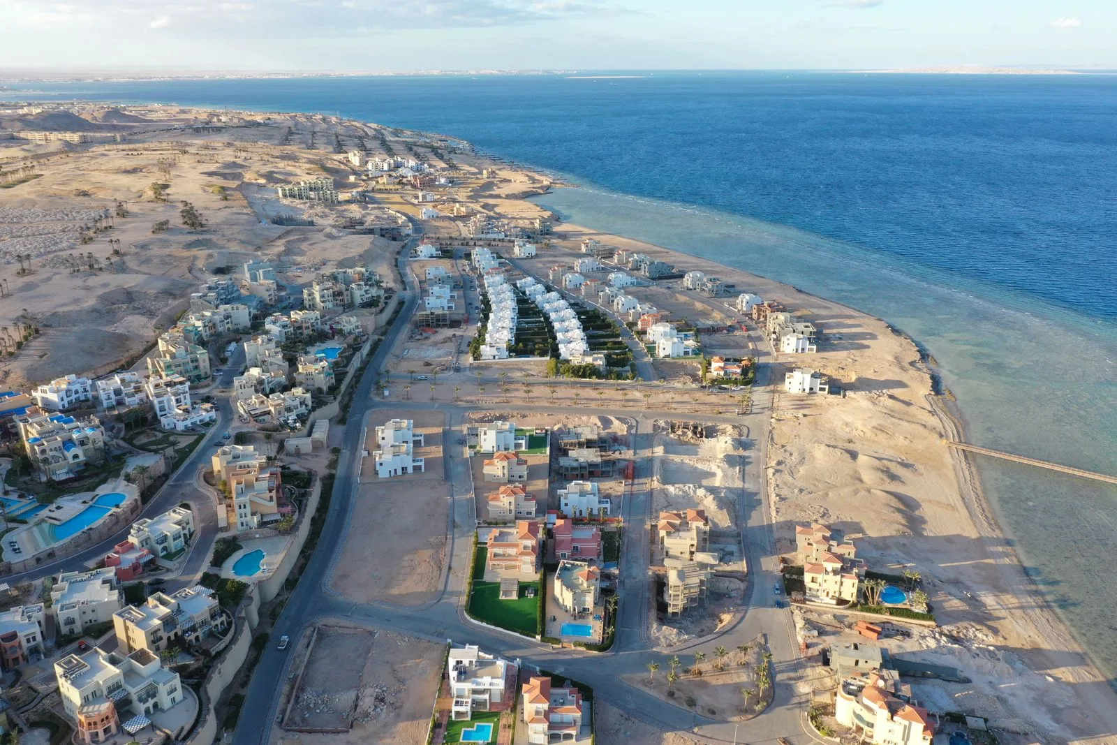 Хургада с высоты: город и побережье Красного моря