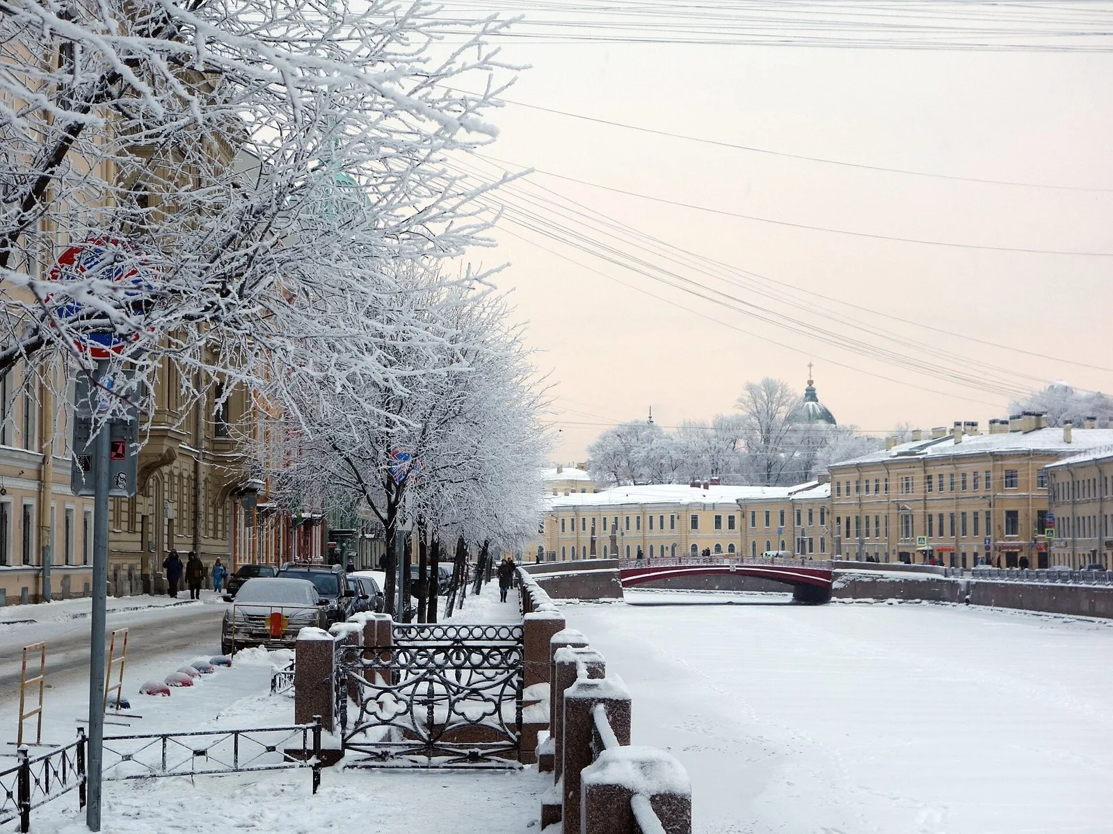 Санкт-Петербург в январе, архивный зимний снимок