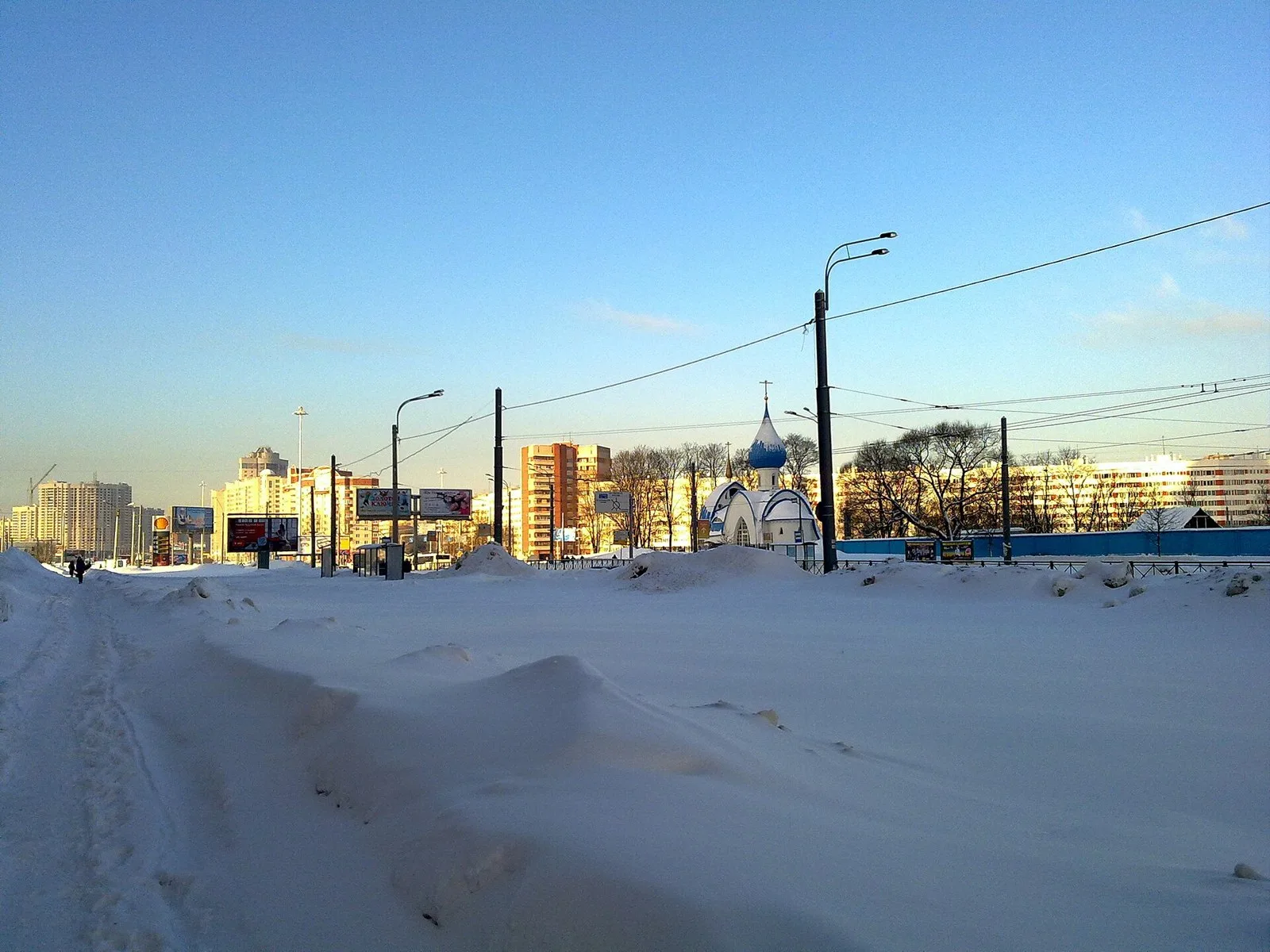 Санкт-Петербург под снегом в январе